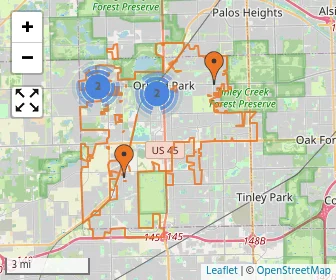 Area schools map